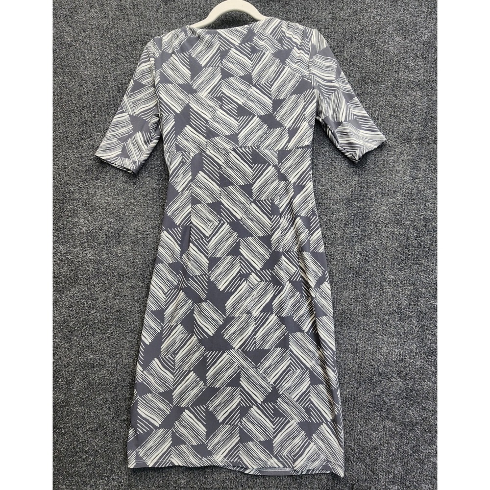 Lauren Ralph Lauren Faux Wrap Ruched Geometric Jersey Sheath Dress Women Size 4 - Picture 10 of 11